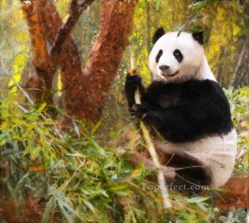 oso panda alice scear animales Pinturas al óleo